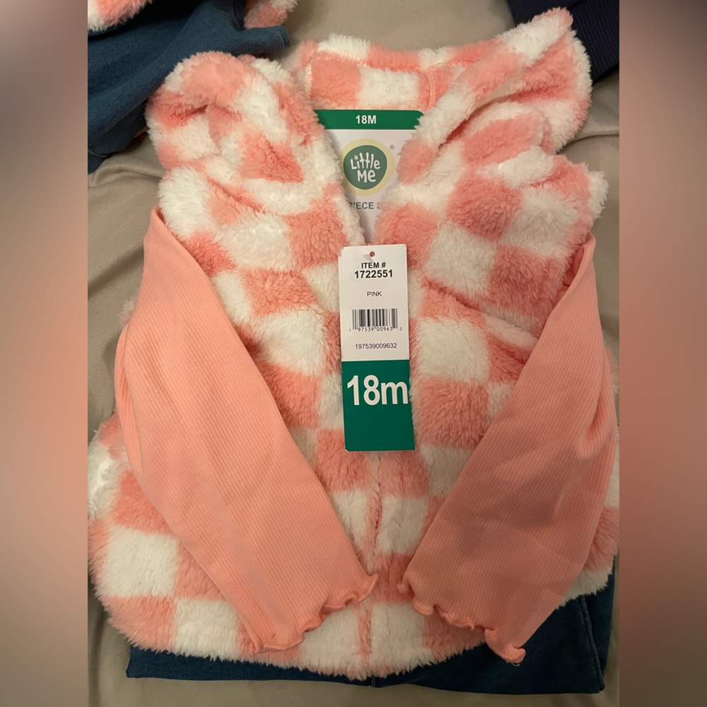 3 Piece Little Me Outfit- Vest/jeans/onsie